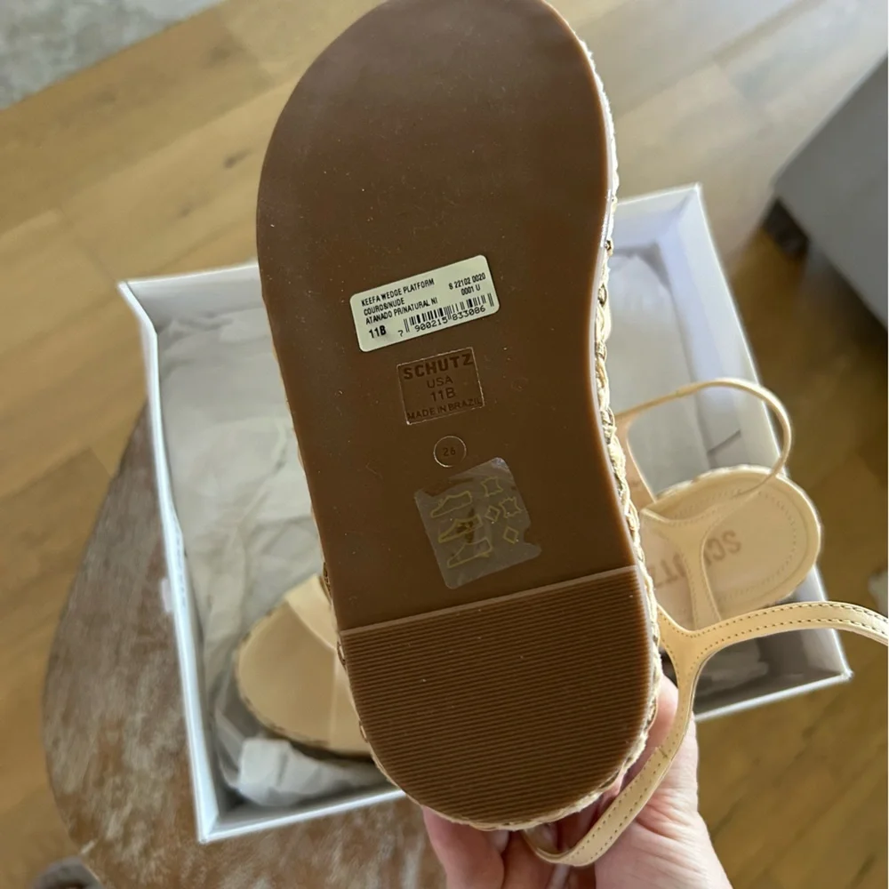 New Anthropologie Schutz Platform Straw Keefa Woven Wedge Sandals